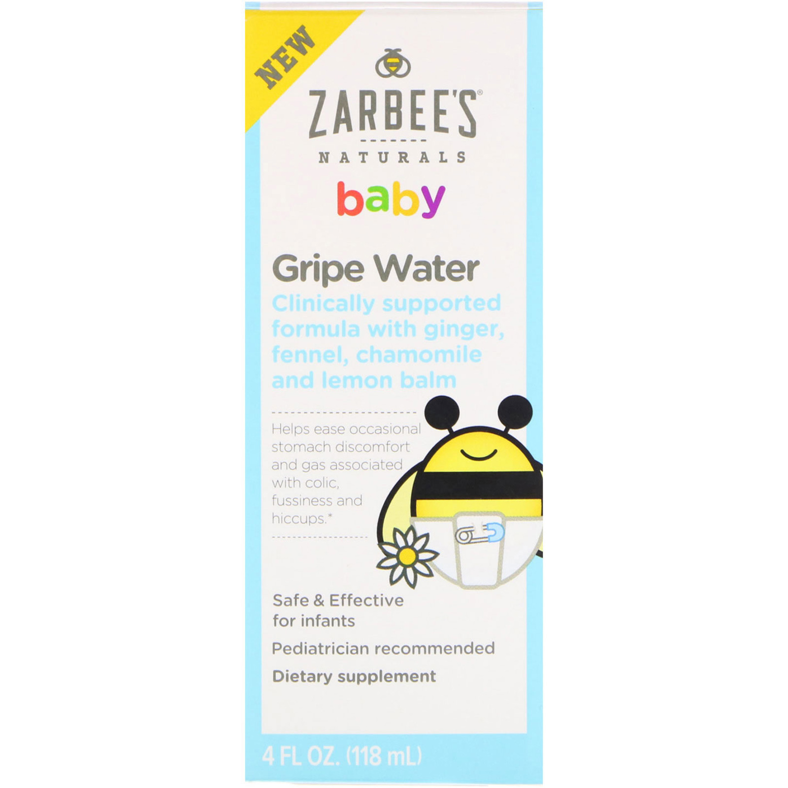 Zarbee S Baby Gripe Water 4 Fl Oz 118 Ml Iherb