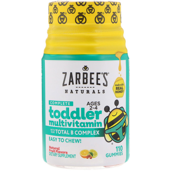 Zarbee's, Complete Toddler Multivitamin, Natural Fruit Flavors, 110