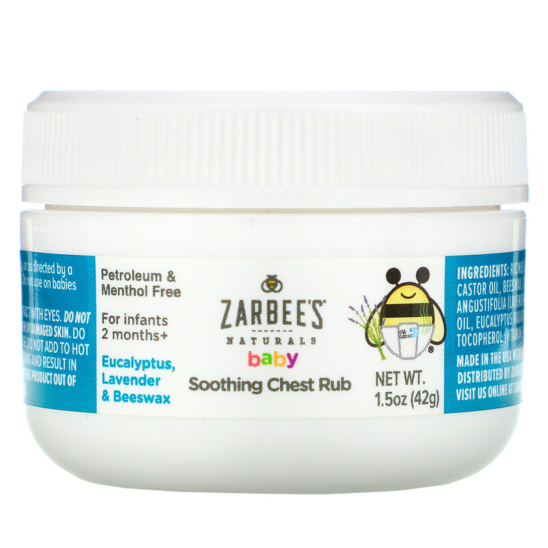 Zarbee's, Baby, Soothing Chest Rub with Eucalyptus, Lavender & Beeswax