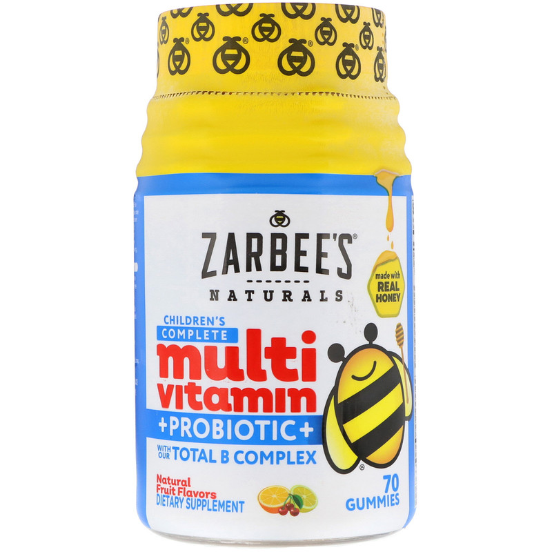 Zarbee's, Children's Complete Multivitamin + Probiotic, Natural Fruit
