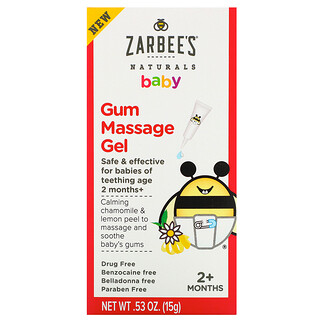 Zarbee's, Gel für die Zahnfleischmassage bei Babys, 15 g (0,53 oz.)