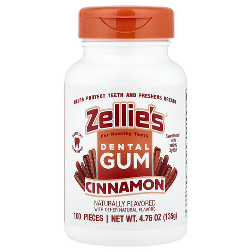 Zellie's Zellie's, Dental Gum, Cinnamon, 100 Pieces