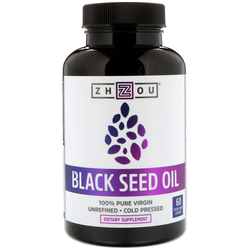 Zhou Nutrition, Black Seed Oil, 60 Vegetarian Capsules - iHerb