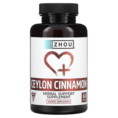 

Zhou Nutrition, Ceylon Cinnamon, 60 Capsules