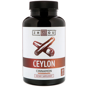 Отзывы о Zhou Nutrition, Ceylon Cinnamon, 60 Veggie Capsules