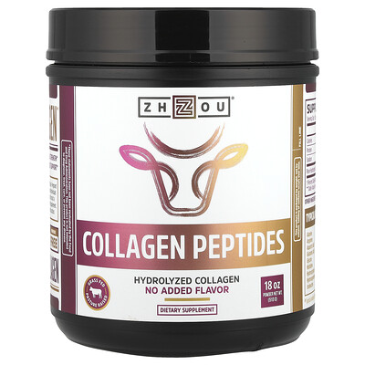 Zhou Nutrition  Collagen Peptides  Hydrolyzed Collagen  18 oz (510 g)