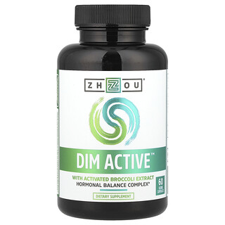 Zhou Nutrition, DIM Active™, 활성 브로콜리 추출물 함유, 베지 캡슐 60정