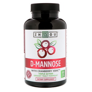 Отзывы о Zhou Nutrition, D-Mannose with Cranberry XBAC, 60 Veggie Capsules