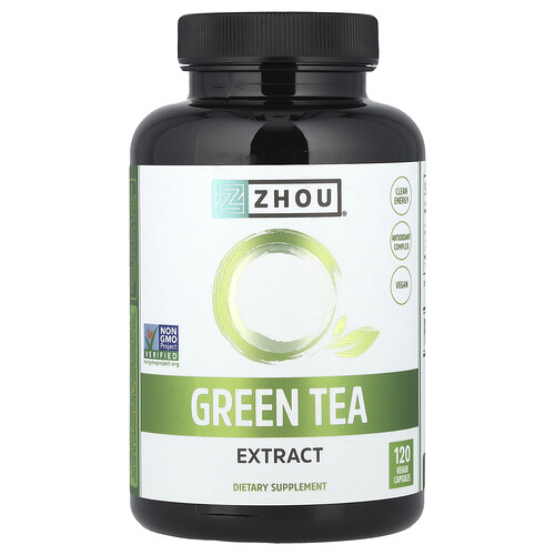 Zhou Nutrition Green Tea Extract, 500 mg, 120 Veggie Capsules