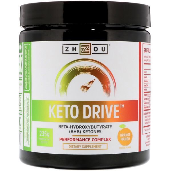Keto Drive（酮動力），香橙芒果味，8.29 盎司（235 克）