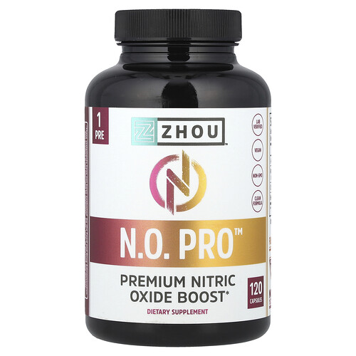 Zhou Nutrition N.O. Pro™, Premium Nitric Oxide Boost, 120 Capsules