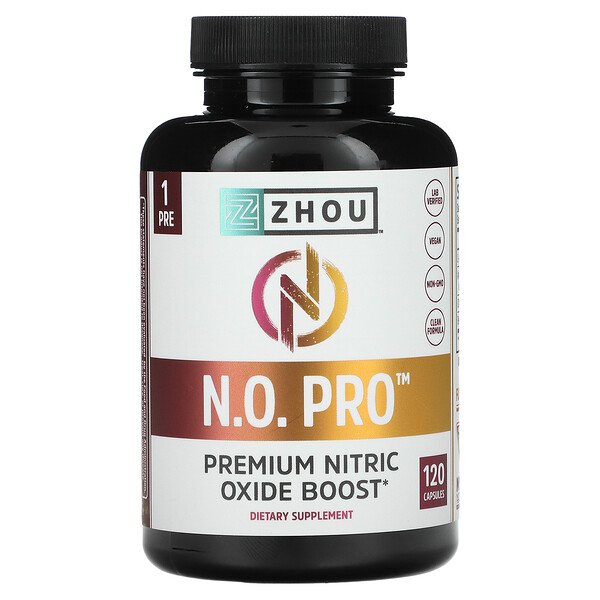 Zhou Nutrition‏, N.O. Pro, Premium Nitric Oxide Boost, 120 Capsules