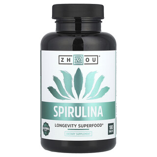 Zhou Nutrition, Espirulina, 180 comprimidos