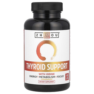 Zhou Nutrition, İyotlu Tiroid Desteği, 60 Bitkisel Kapsül