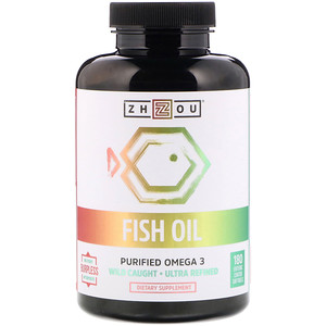 Отзывы о Zhou Nutrition, Fish Oil, Purified Omega 3, 180 Enteric Coated Softgels