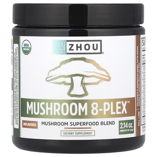 Zhou Nutrition, Mushroom 8-Plex™ Powder, Unflavored, 2.14 oz (60 g)