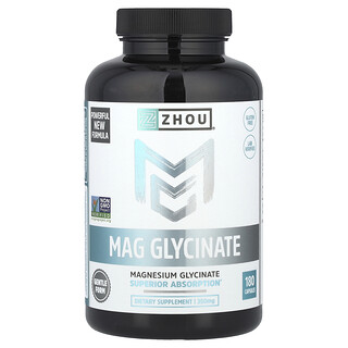 Zhou Nutrition, Mag Glisinat, 180 Kapsül