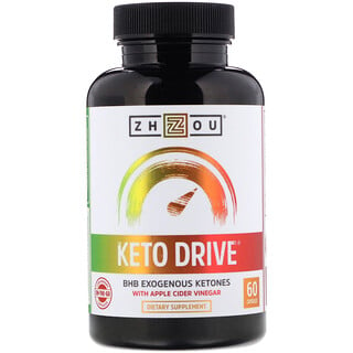 Zhou Nutrition, Keto Drive, BHB Cétone exogène, 60 gélules