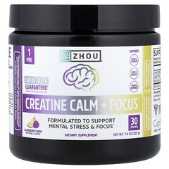 Creatine Calm + Focus, ожина й лимон, 222 г