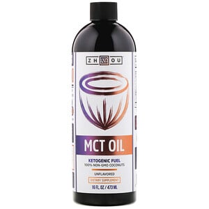 Отзывы о Zhou Nutrition, MCT Oil, Unflavored, 16 fl oz (473 ml)