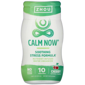 Отзывы о Zhou Nutrition, Calm Now, Nutrient-Infused Water Enhancer, Cherry, 1.69 fl oz (50 ml)