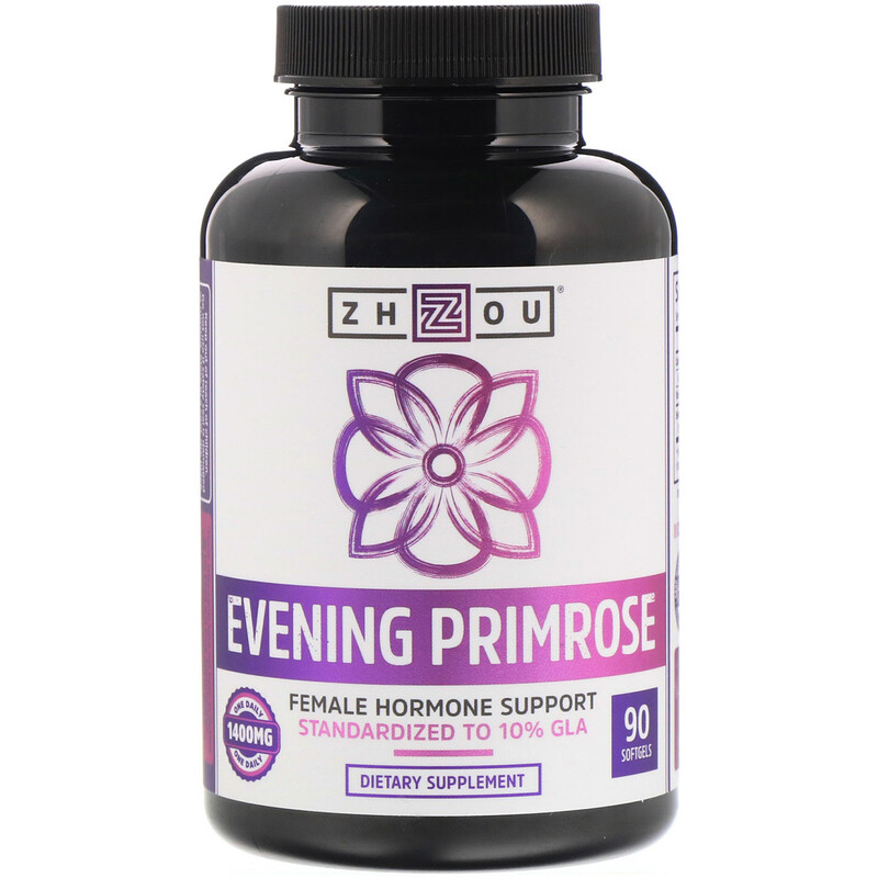 Zhou Nutrition, Evening Primrose, Female Hormone Support, 1,400 mg, 90