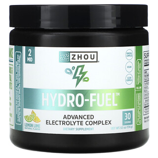 Zhou Nutrition, Hydro-Fel, 고급 전해질 복합체, 레몬 라임, 174g(6.1oz)