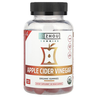 Zhou Nutrition, Organic Apple Cider Vinegar Gummies, 60 Vegan Gummies