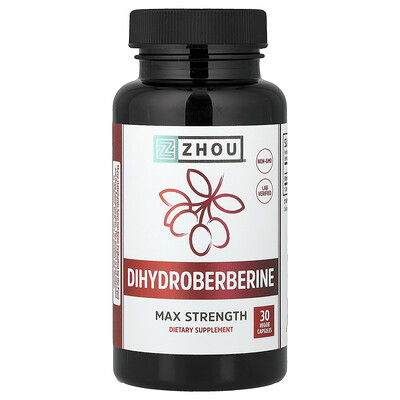 Zhou Nutrition, Dihidroberberina, 30 cápsulas vegetales (100 mg por cápsula)