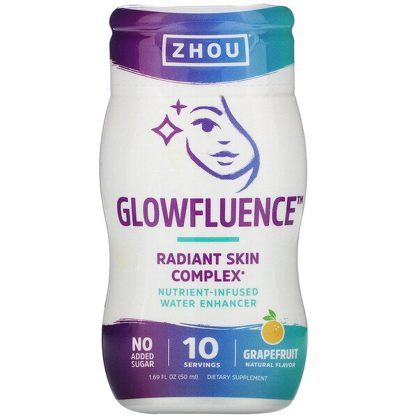 Glowfluence, Nutrient-Infused Water Enhancer, Grapefruit, 1.69 fl oz (50 ml)