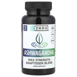 Zhou Nutrition, Ashwagandha, 60 cápsulas vegetales