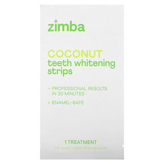 زيمبا‏, شرائح تبييض الأسنان ، جوز الهند ، 14 علاجًا
