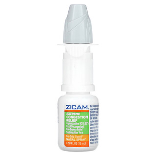 Zicam‏, הקלה קיצונית על גודש, תרסיס לאף נוזלי ללא טפטופים, אלוורה מרגיעה, 15 מ“ל (0.5 אונקיית נוזל)