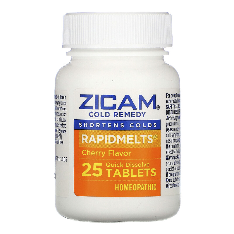 Zicam, Cold Remedy, RapidMelts, Cherry, 25 Quick Dissolve Tablets iHerb