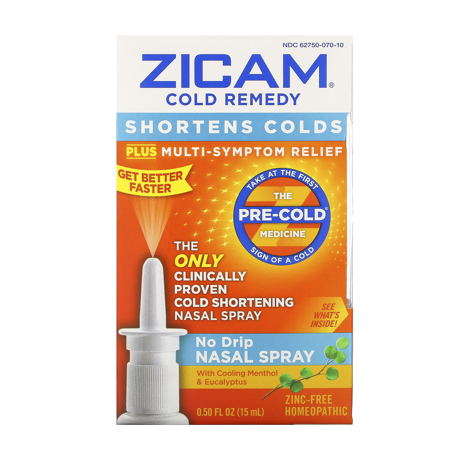 Zicam Cold Remedy No Drip Nasal Spray 050 Fl Oz 15 Ml Iherb 