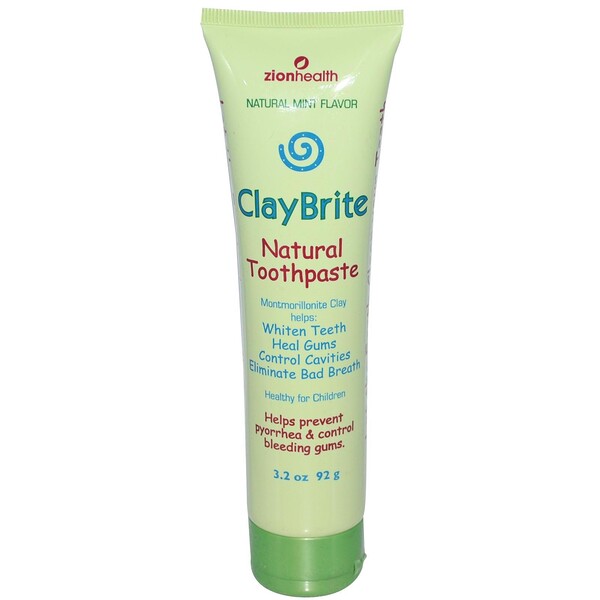 ClayBrite, Natural Toothpaste, Natural Mint Flavor, 3.2 oz (92 g)