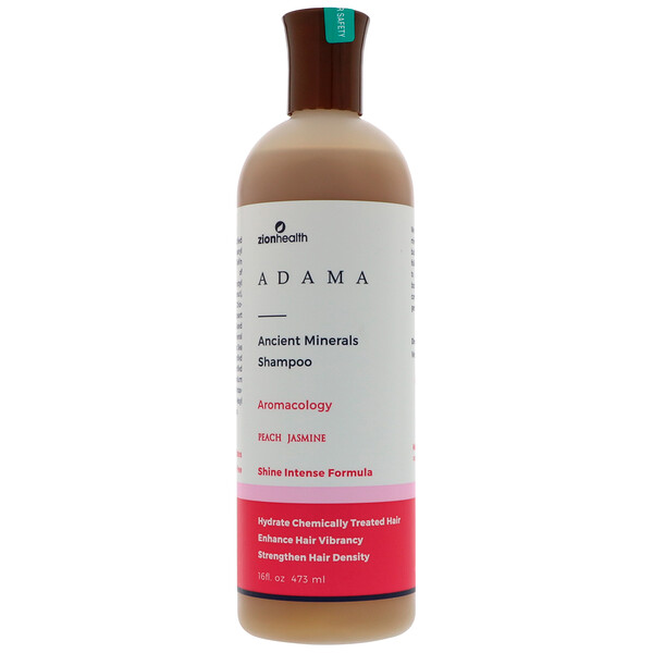 Zion Health‏, Adama, Ancient Minerals Shampoo, Peach Jasmine, 16 fl oz (473 ml)