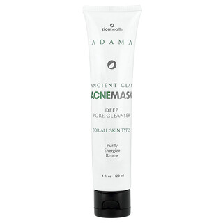 Zion Health, Adama, Ancient Clay AcneMask, Dieptereiniger voor de poriën, Voor alle huidtypen, 120 ml
