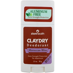 Зион Хэлс, ClayDry Deodorant, Moroccan Bliss, 2.5 oz (70 g) отзывы