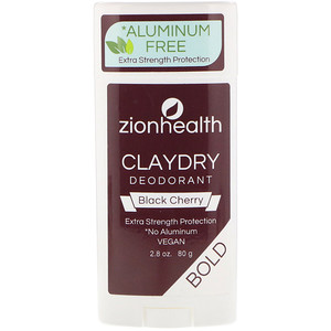 Отзывы о Зион Хэлс, Bold, ClayDry Deodorant, Black Cherry, 2.8 oz (80 g)