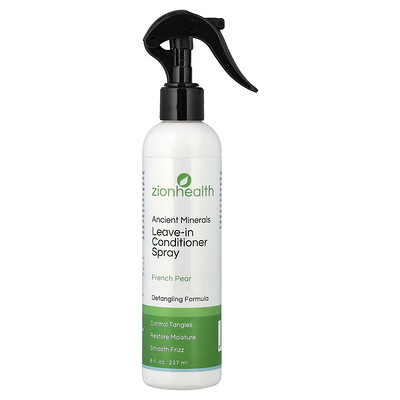 Zion Health, Ancient Minerals, Acondicionador en spray sin enjuague, Pera francesa`` 237 ml (8 oz. Líq.)
