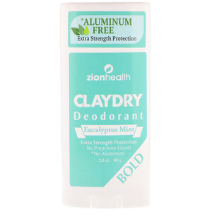 Отзывы о Зион Хэлс, Bold, ClayDry Deodorant, Eucalyptus Mint, 2.8 oz (80 g)