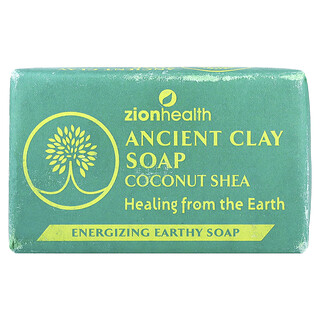 Zion Health, Ancient Clay Bar Soap, Coconut Shea, 6 oz (170 g)