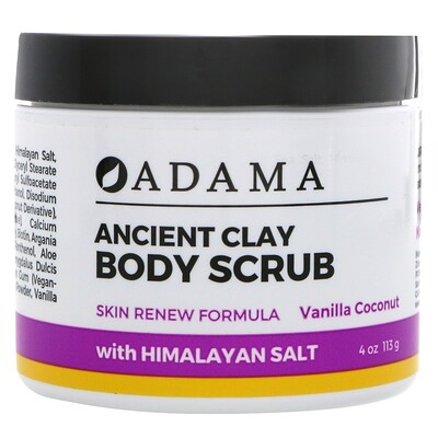 

Adama, Ancient Clay, Body Scrub, Vanilla Coconut, 4 oz (113 g)