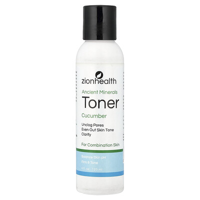 Zion Health, Ancient Minerals, Toner, Cucumber, 4 fl oz (120 ml)