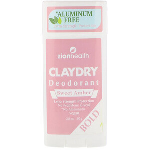 Отзывы о Зион Хэлс, Bold, Clay Dry Deodorant, Sweet Amber, 2.8 oz (80 g)
