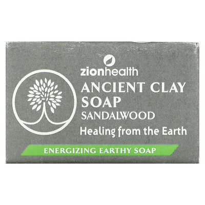 Zion Health Древнее глиняное мыло, сандаловое дерево, 6 унц. (170 г)