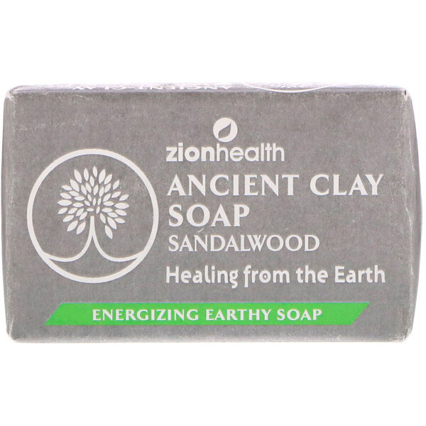 Zion Health‏, Ancient Clay Soap, Sandalwood, 6 oz (170 g)