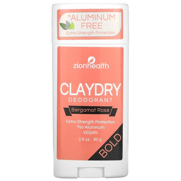 ClayDry Deodorant, Bold, Bergamot Rose, 2.8 oz (80 g)