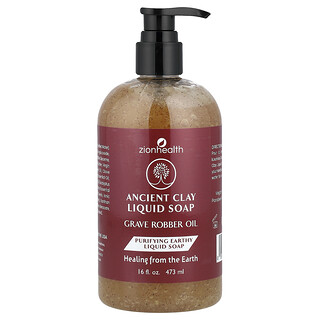 Zion Health, Starověké hliněné tekuté mýdlo, olej z vykrádačů hrobů, 16 fl oz (473 ml)